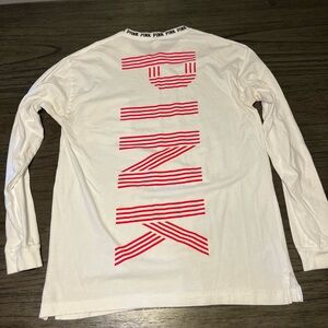 PINK Victoria's Secret‎ Long Sleeve Shirt with Red Accents